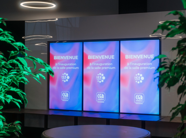 Ecran affichage dynamique chez cgr cinemas